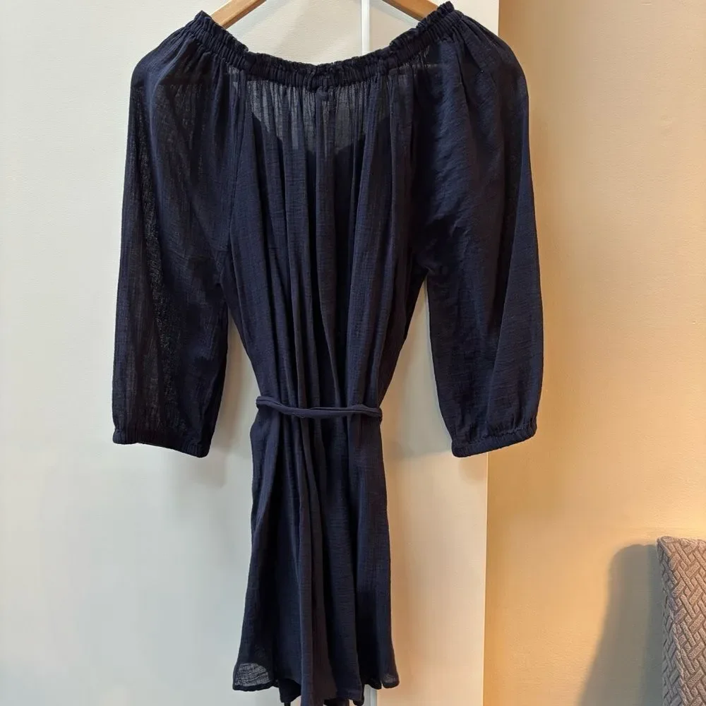 J.Crew navy crepe tunic women’s size M